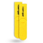Calze Unisex Gialle "Pat, I Can't Quit" - immagine 4
